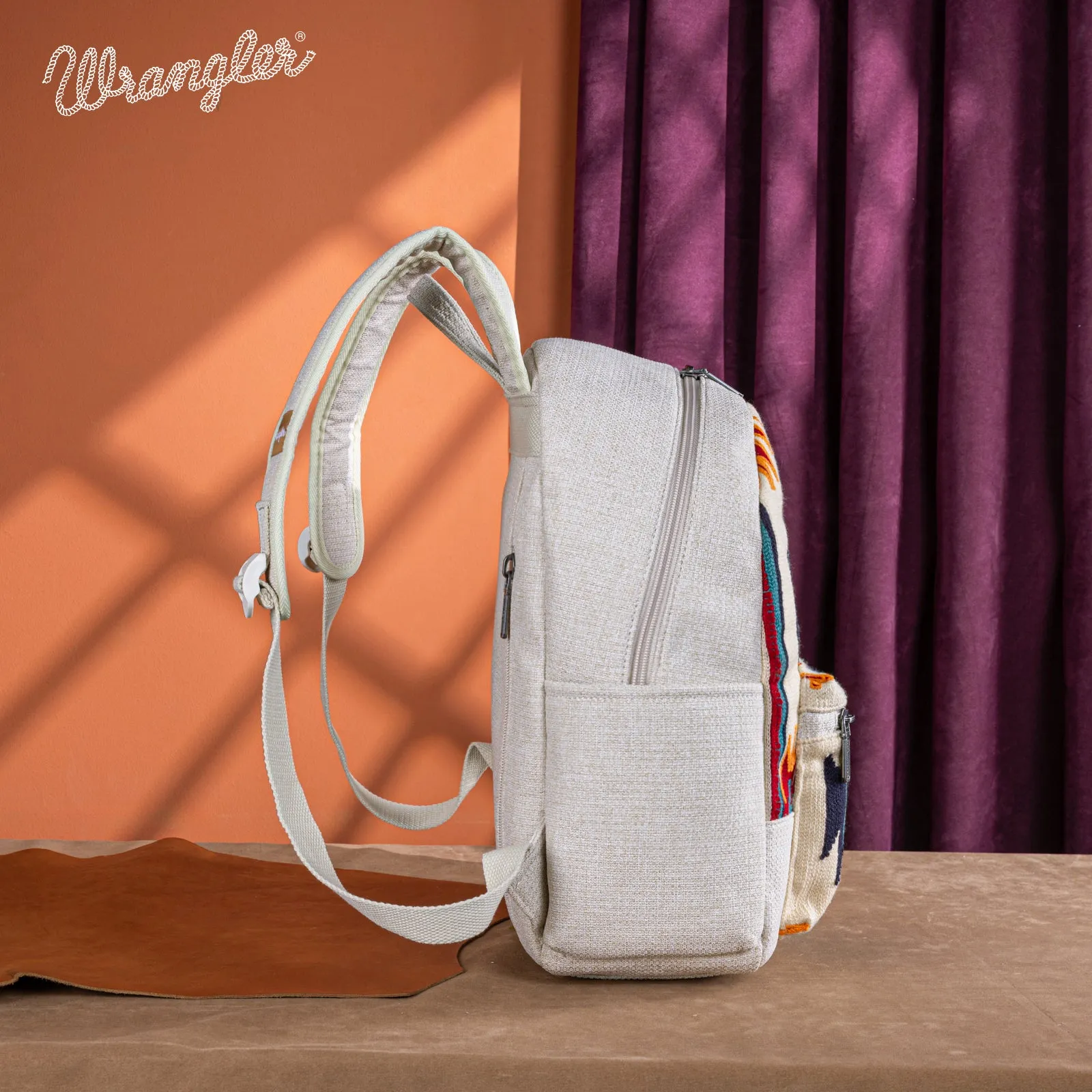 WG174-91153   Wrangler Southwestern  Knitted Backpack - Tan