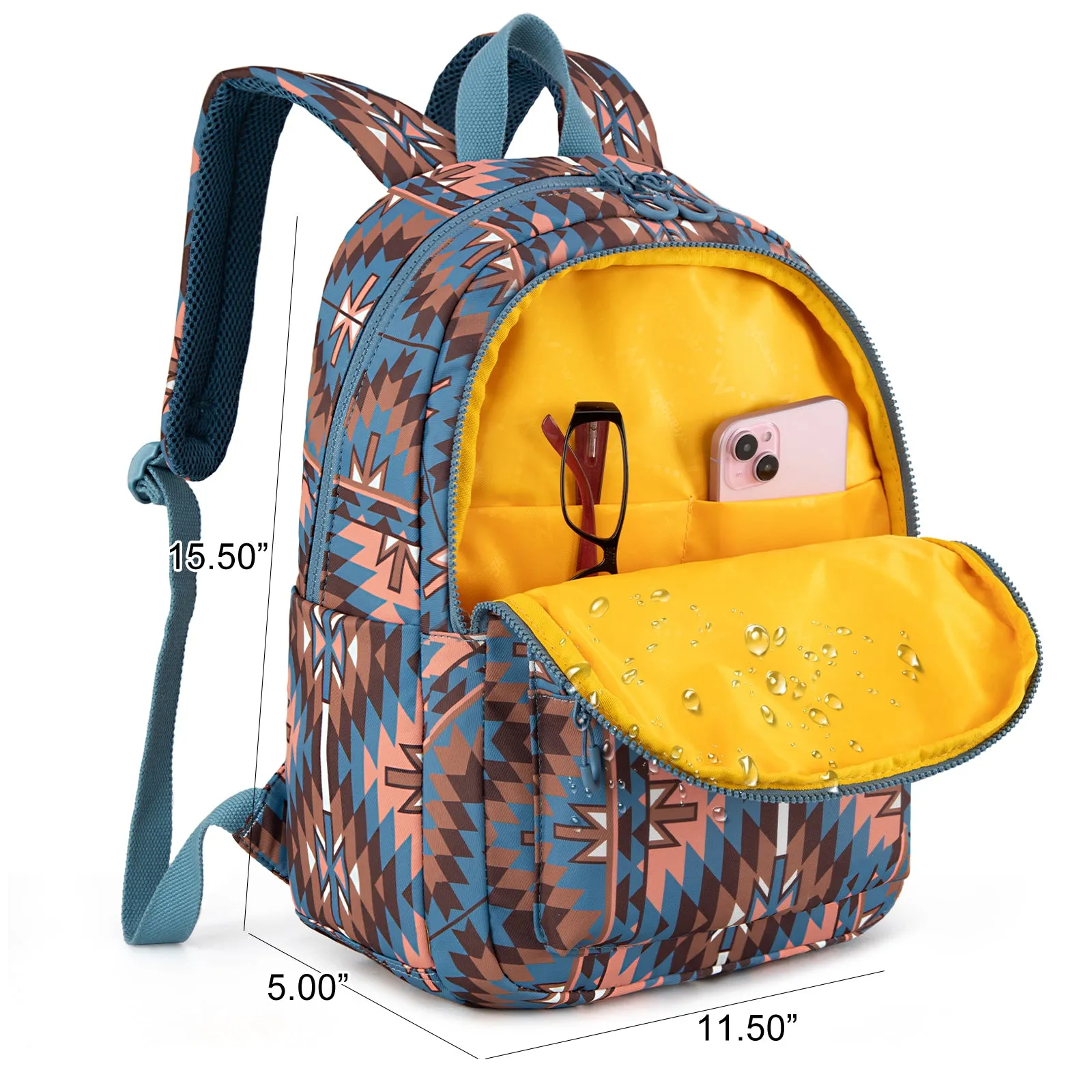 WG2206-9110  Wrangler Aztec Print Backpack -Navy
