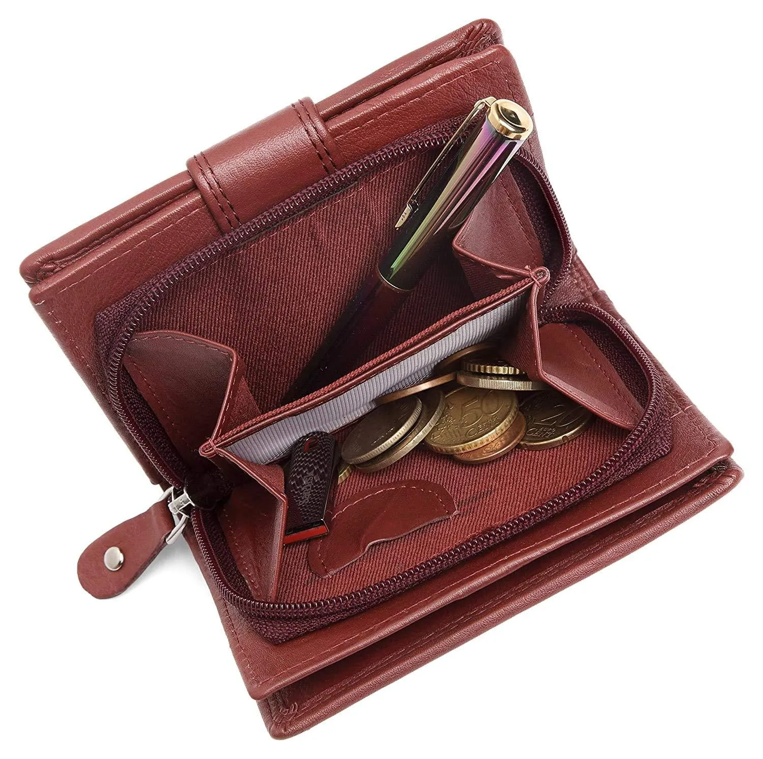 WILDHORN® Women's Leather Wallet and Pen Combo Set