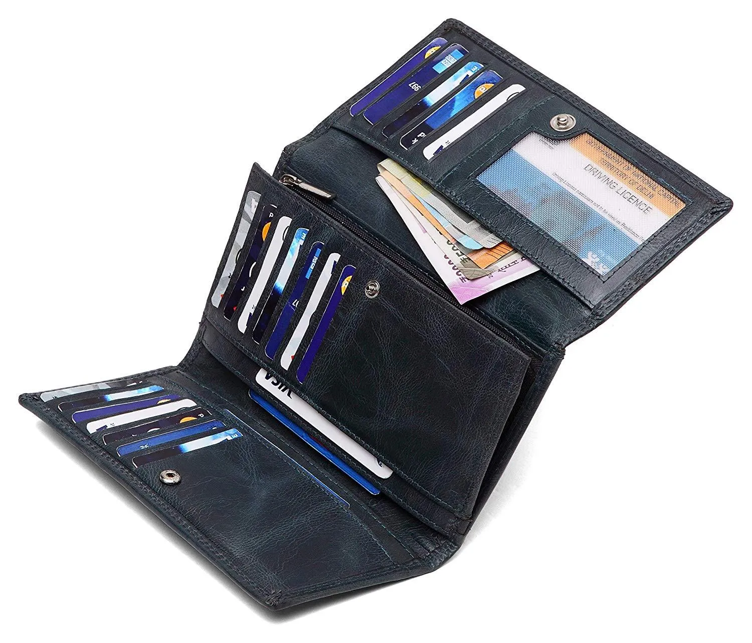 WildHorn®Women's Leather Wallet and Pen Combo Set