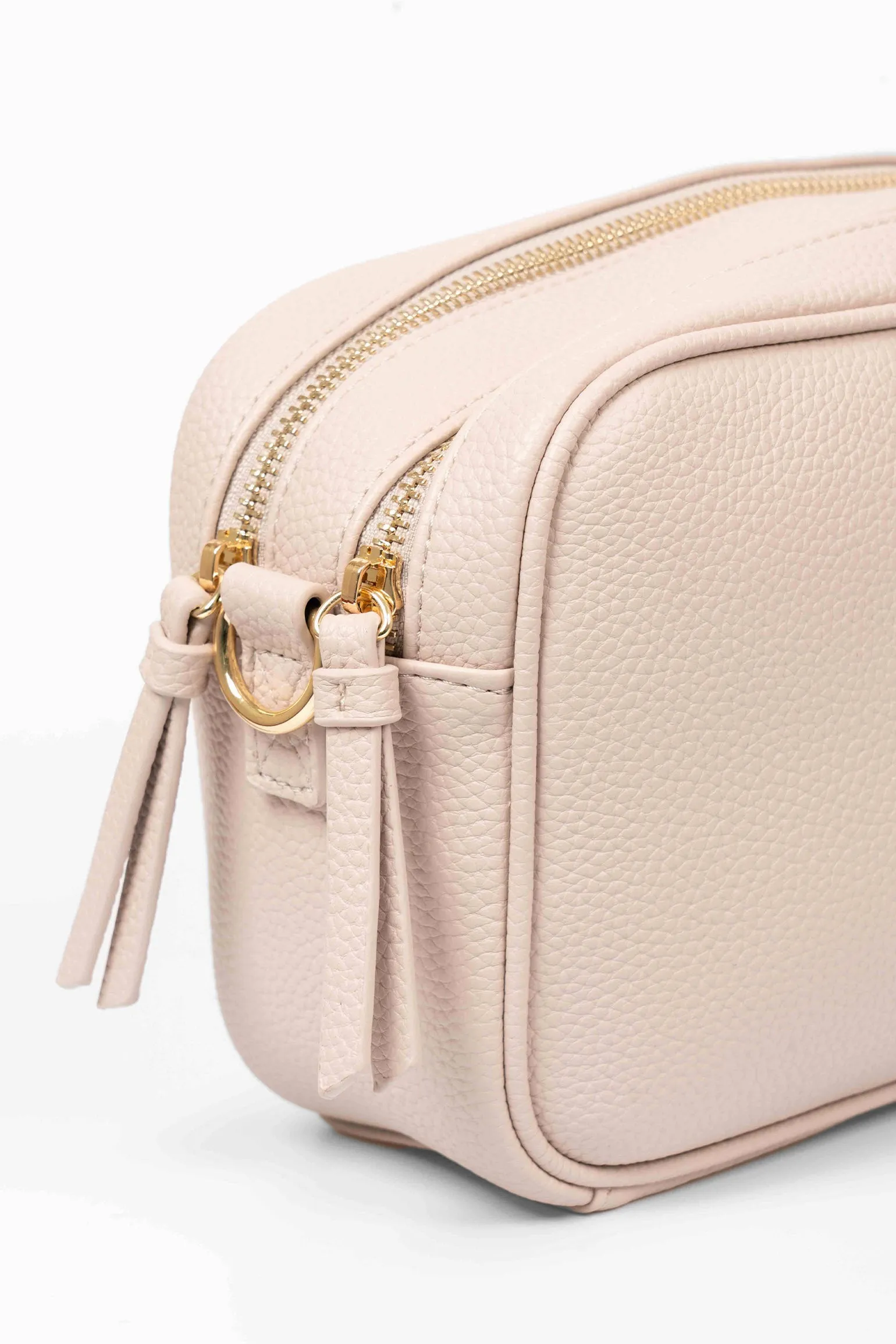 Willa Crossbody Bag - Nude, Pebbled Faux Leather