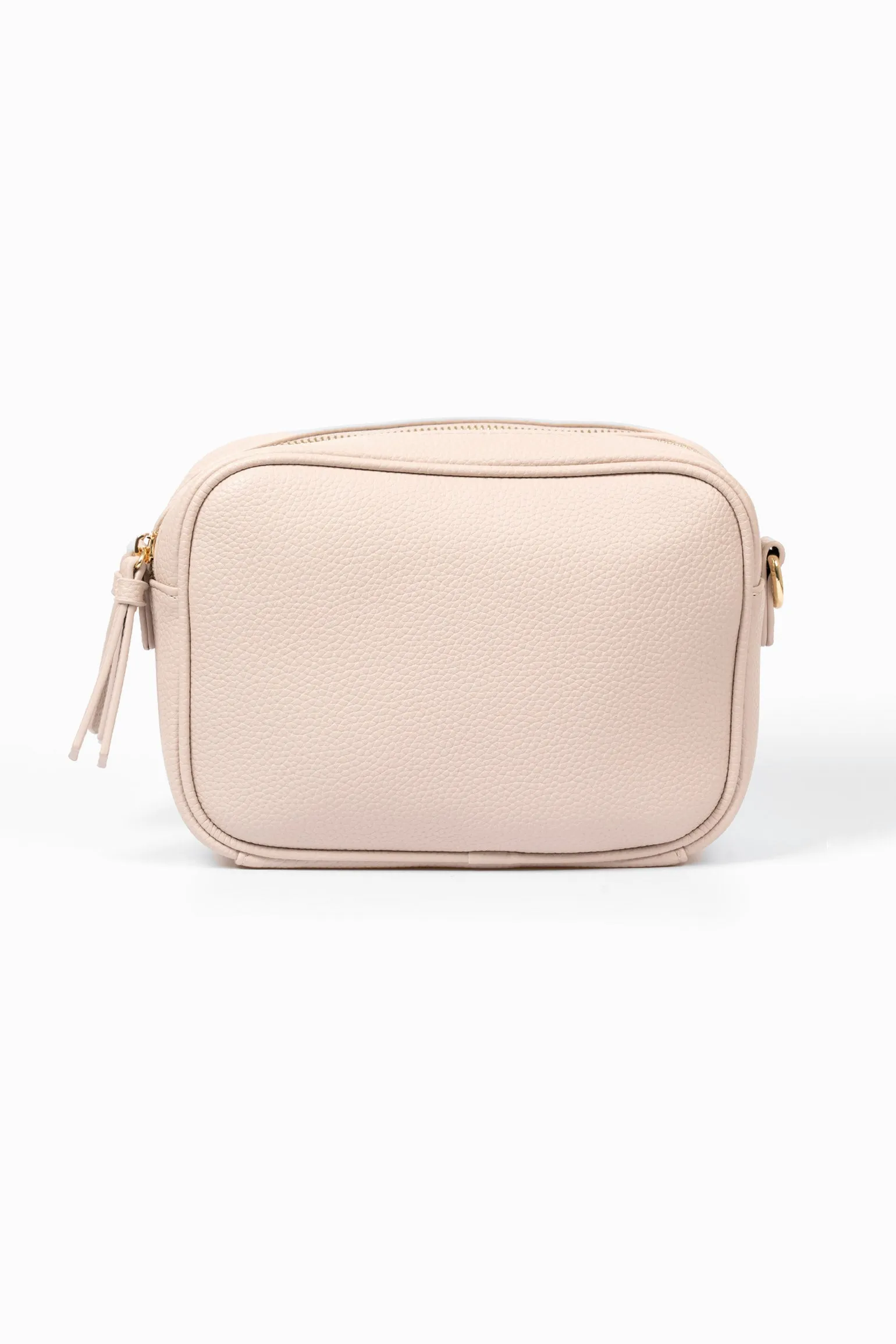 Willa Crossbody Bag - Nude, Pebbled Faux Leather