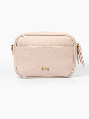 Willa Crossbody Bag - Nude, Pebbled Faux Leather