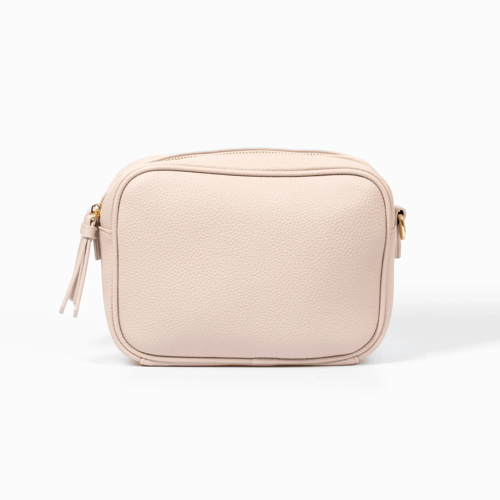 Willa Crossbody Bag - Nude, Pebbled Faux Leather