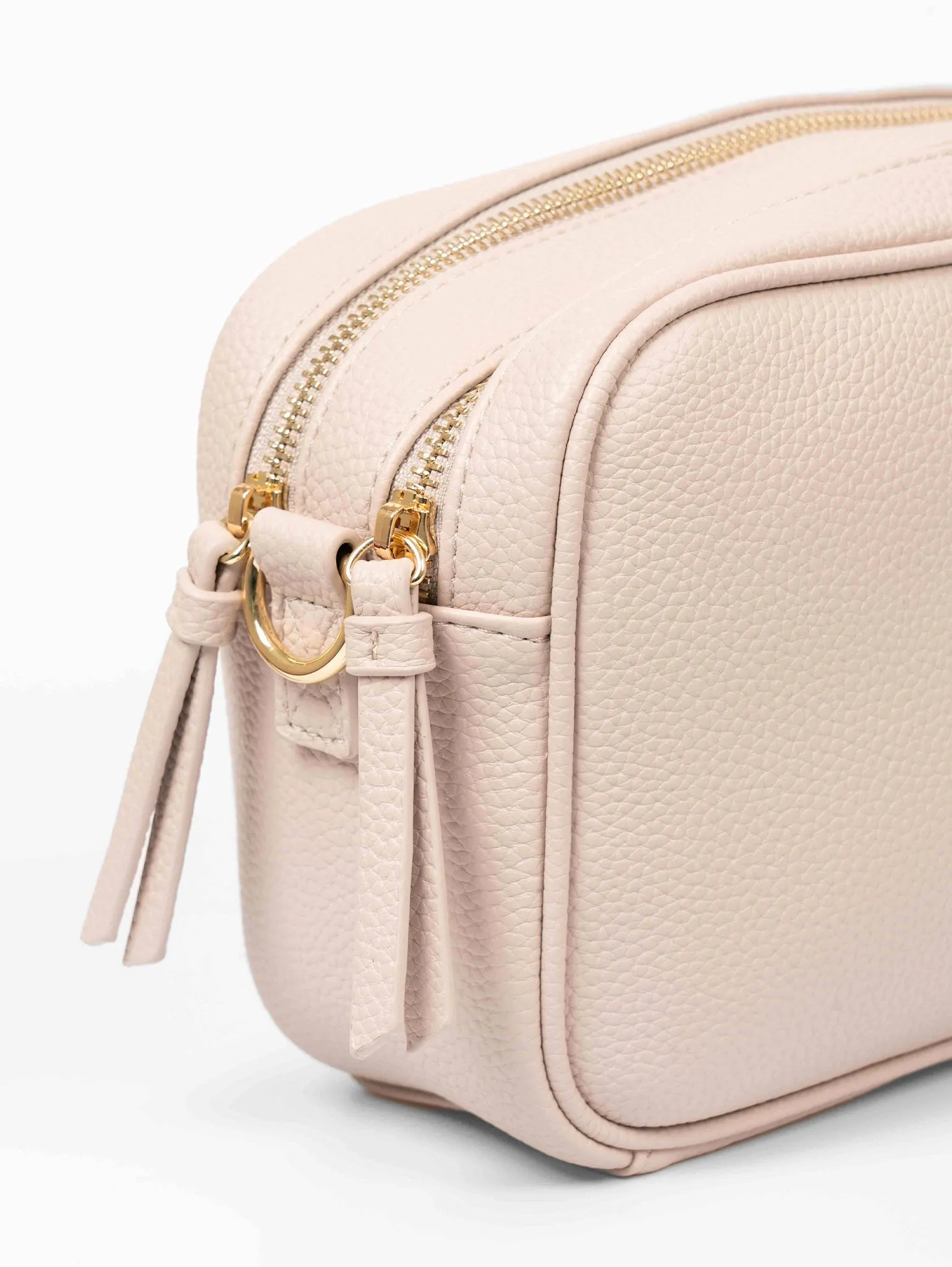 Willa Crossbody Bag - Nude, Pebbled Faux Leather
