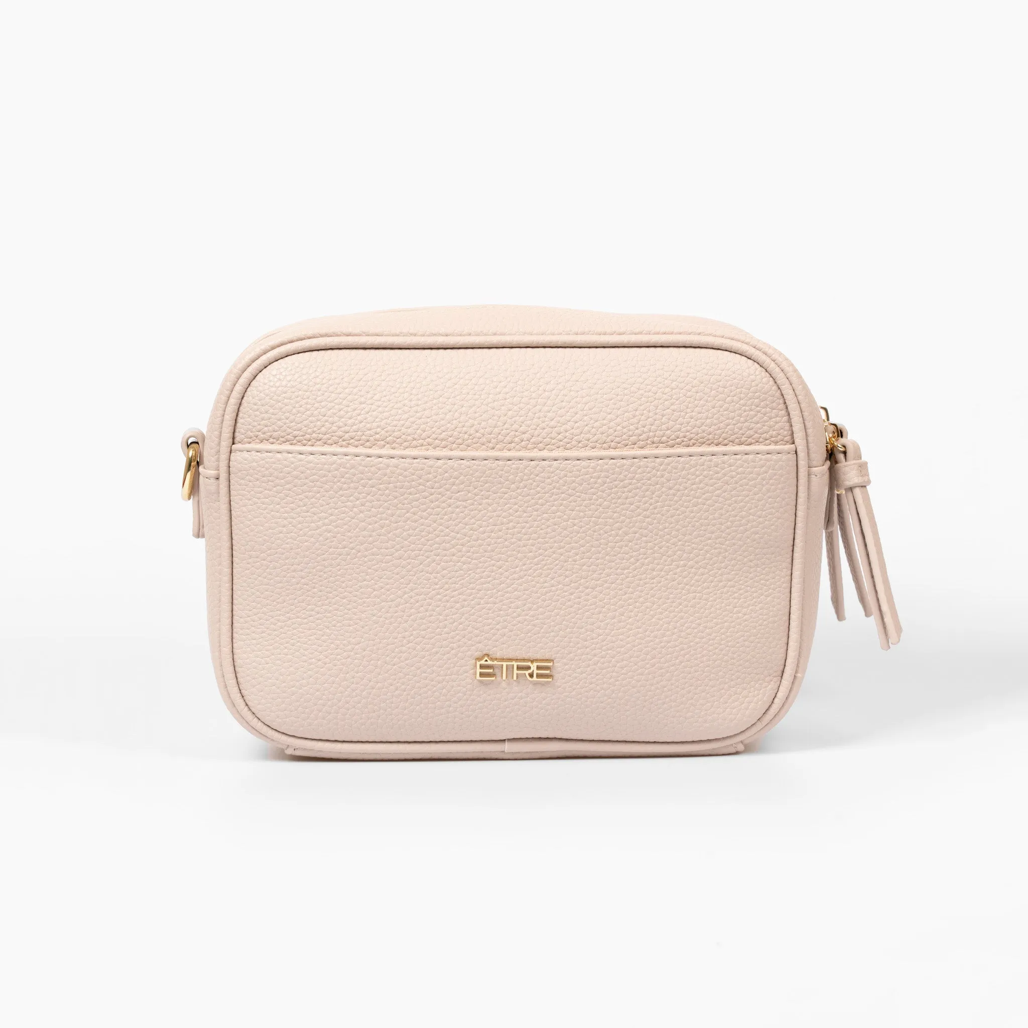Willa Crossbody Bag - Nude, Pebbled Faux Leather
