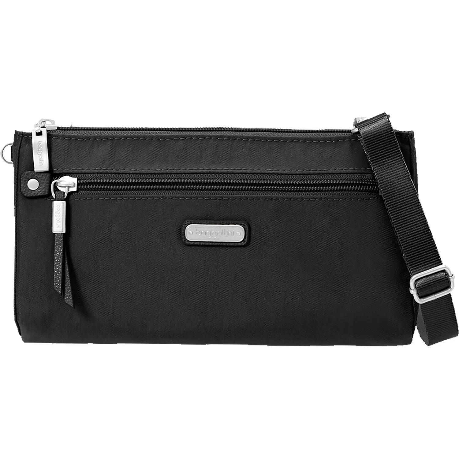 Women's Baggallini RFID Transit Bagg Black Nylon