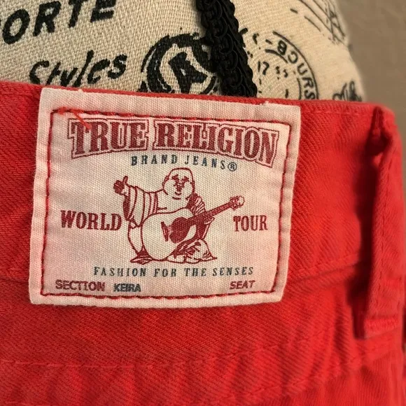 Women's True Religion Red Jeans Shorts