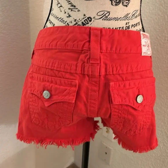 Women's True Religion Red Jeans Shorts