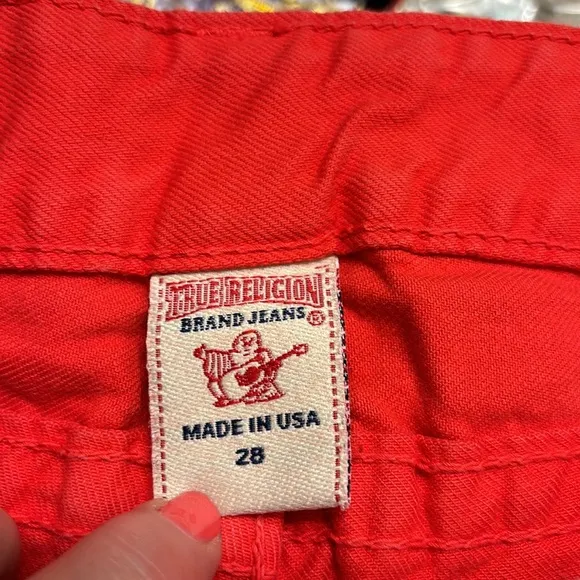 Women's True Religion Red Jeans Shorts
