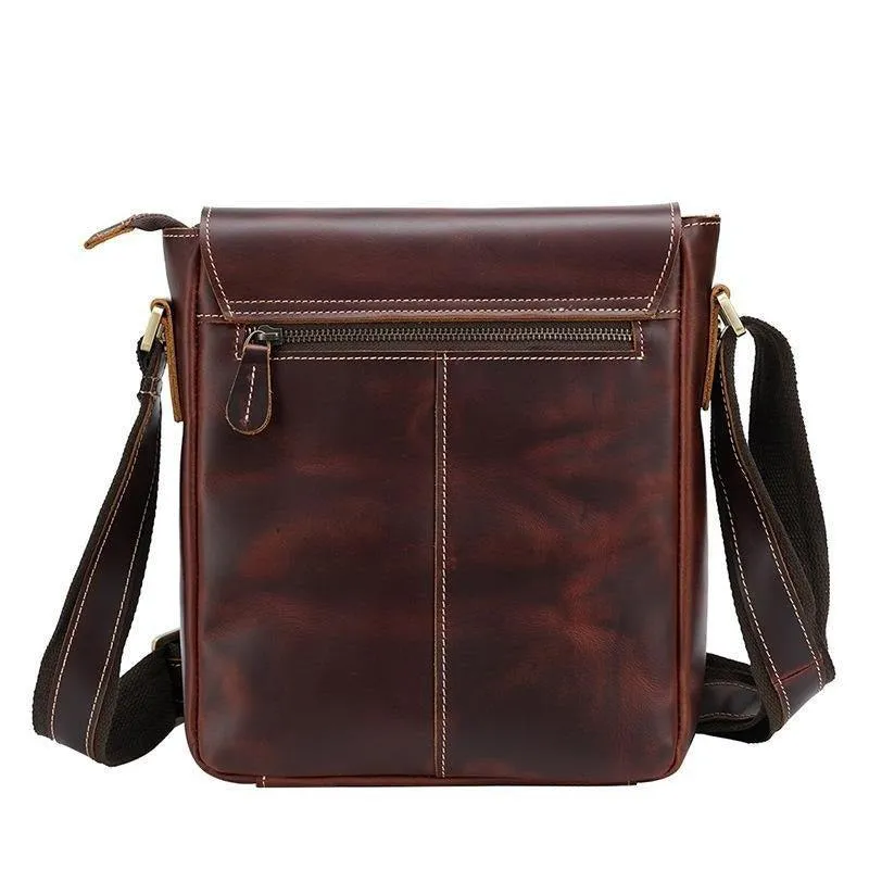 Woosir Men Bags Shoulder Vintage Genuine Leather Bag