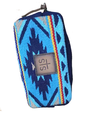 Woven Fabric Zip-Around Cosmetic Bag