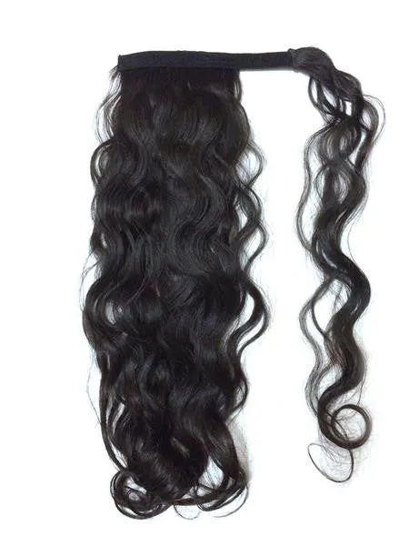 Wrap Around 100% Human Hair Ponytail in Deep Bodywave 18"