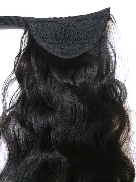 Wrap Around 100% Human Hair Ponytail in Deep Bodywave 18"