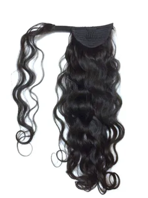 Wrap Around 100% Human Hair Ponytail in Deep Bodywave 18"