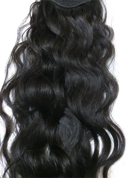 Wrap Around 100% Human Hair Ponytail in Deep Bodywave 18"