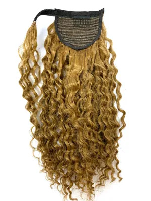 Wrap Around 100% Human Hair Ponytail in Deep Wave 12"