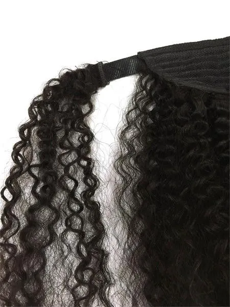 Wrap Around 100% Human Hair Ponytail in Kinky Curly 14"