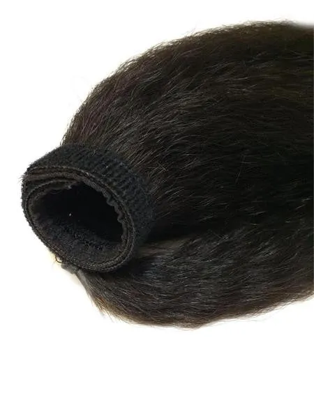 Wrap Around 100% Human Hair Ponytail in Kinky Straight 14"