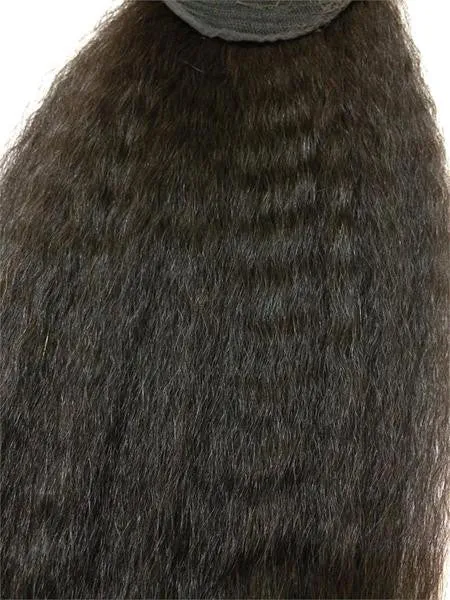 Wrap Around 100% Human Hair Ponytail in Kinky Straight 14"