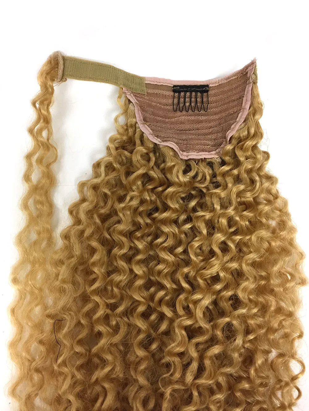 Wrap Around 100% Human Hair Ponytail in Kinky Tight Wave 14"