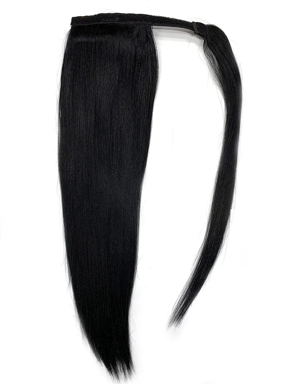 Wrap Around 100% Human Hair Ponytail in Yaki Perm Straight 18"