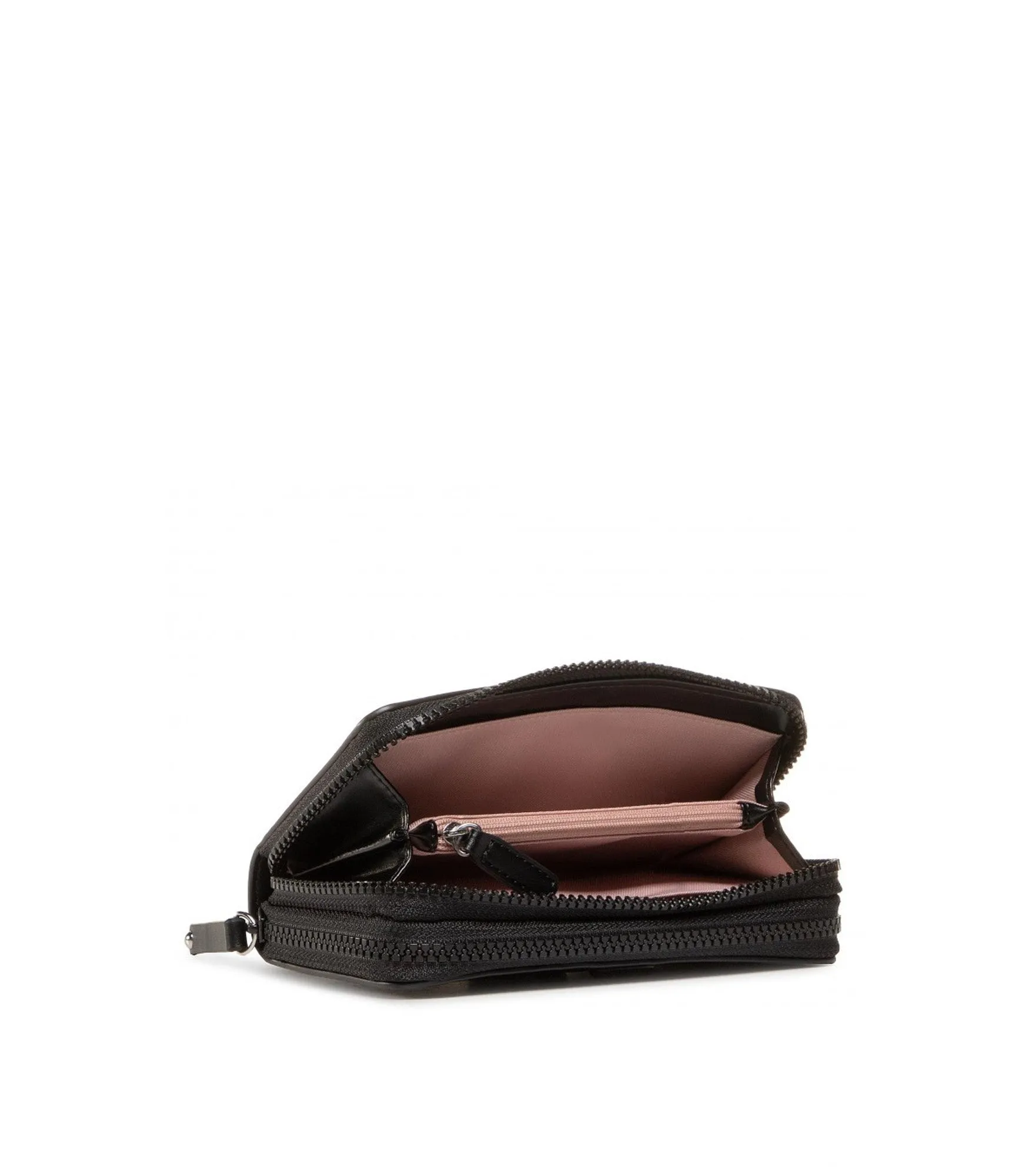 Xl Double Zip Around - Nero