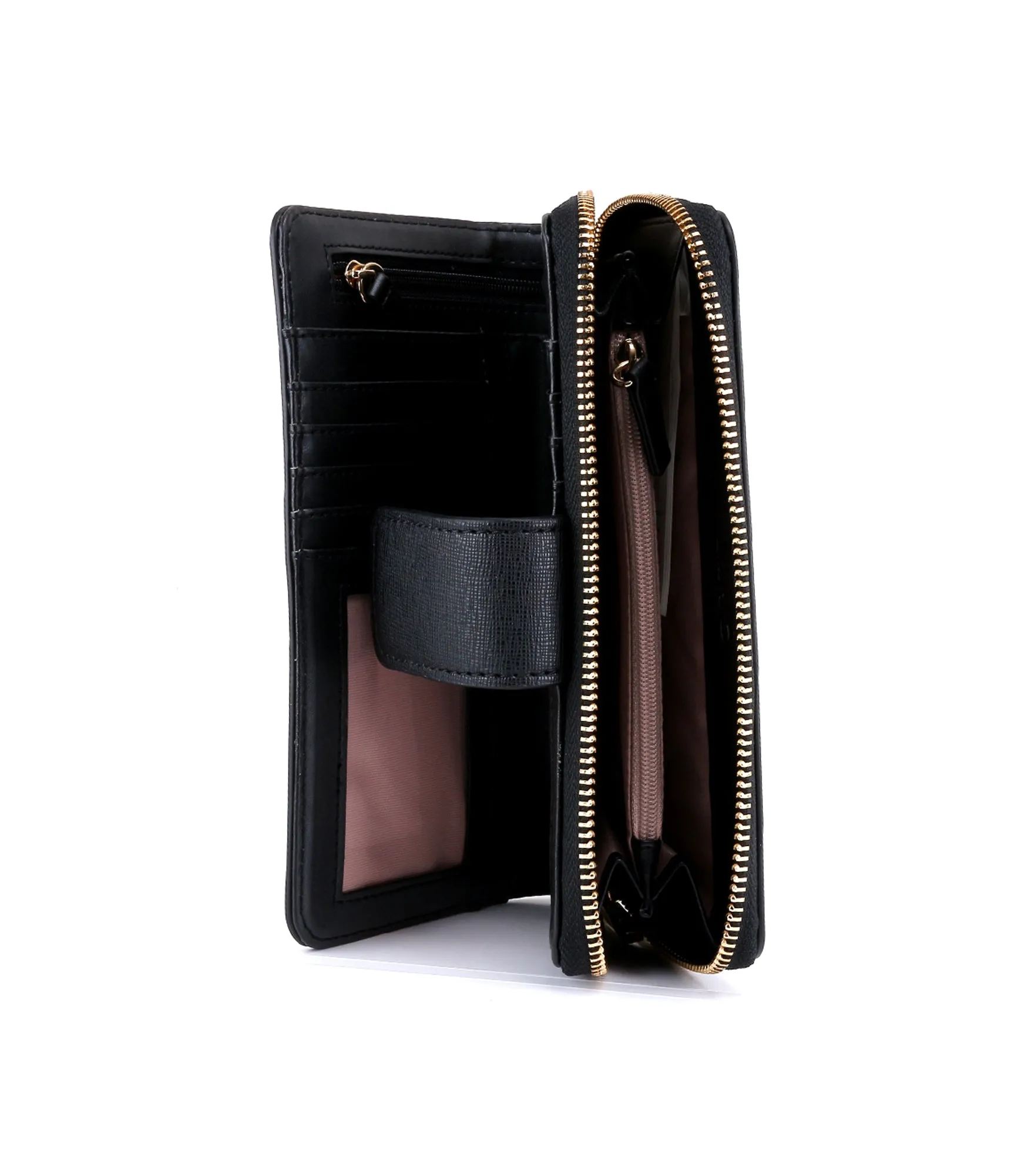 Xl Zip Around W/Flap - Nero