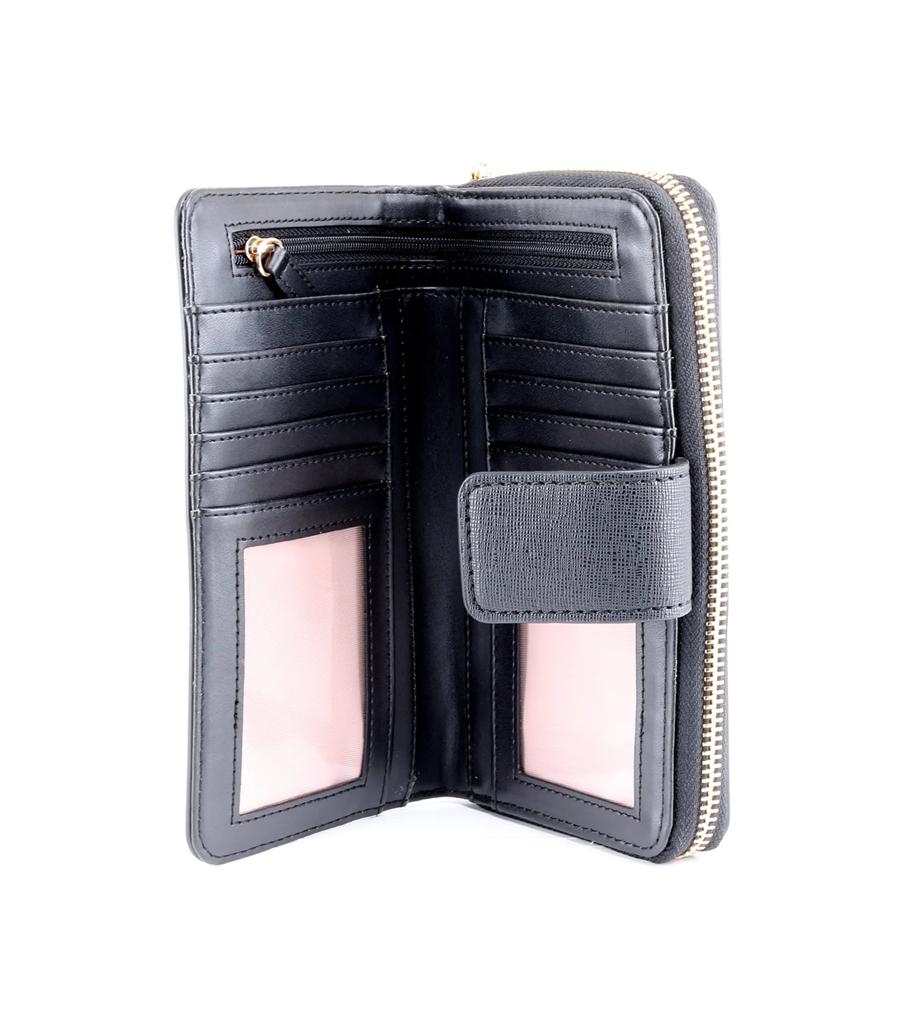 Xl Zip Around W/Flap - Nero