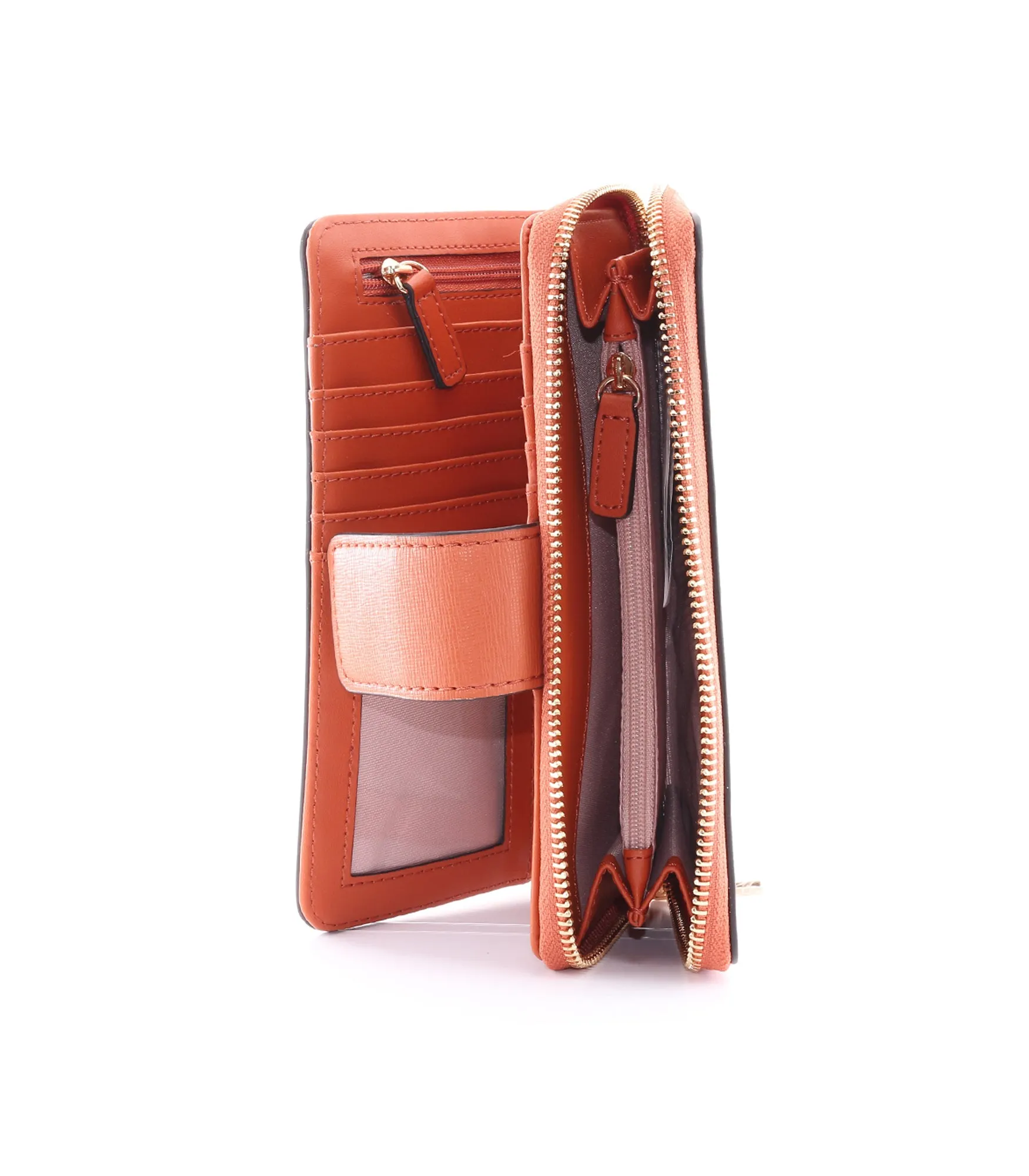 Xl Zip Around W/Flap - Terracotta