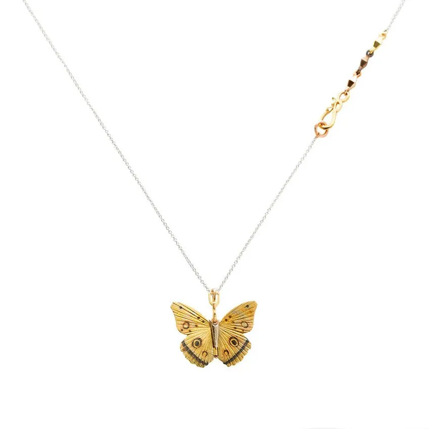 Yellow Buckeye Necklace