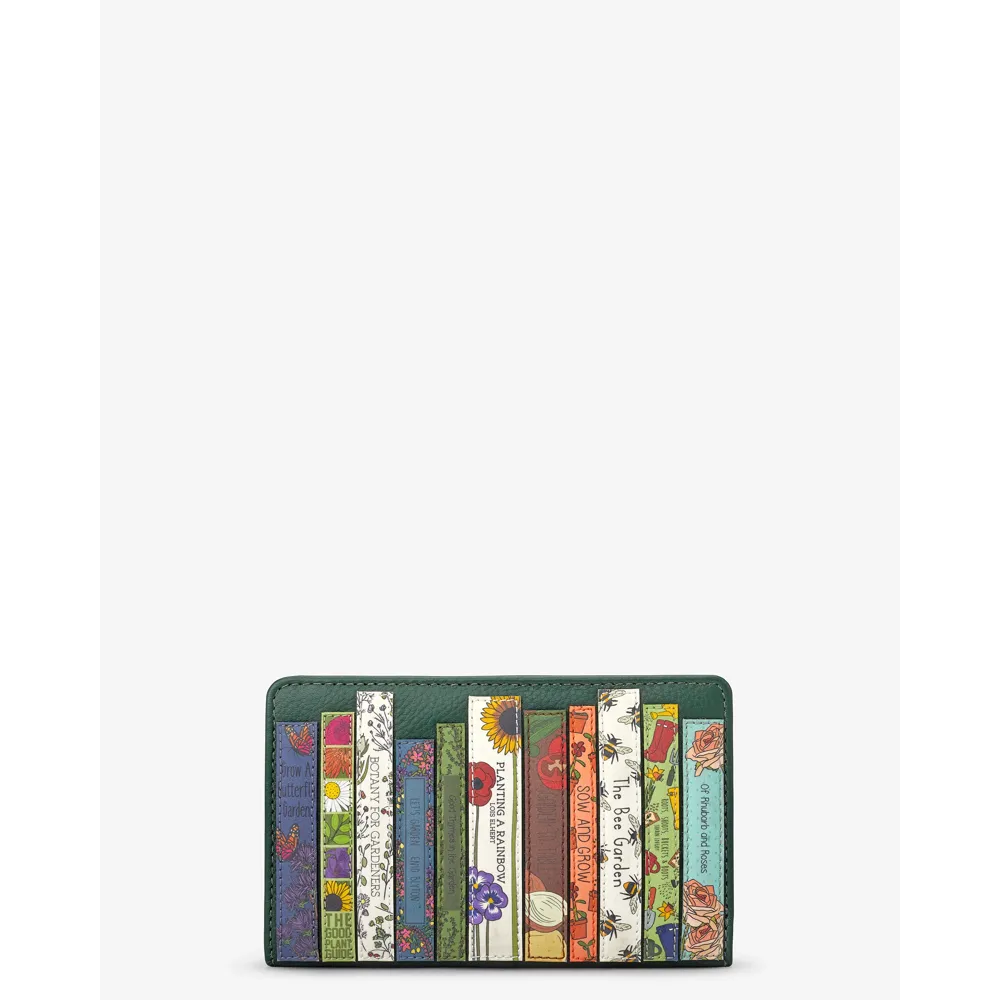 Yoshi Green Fingers Bookworm Library Zip Around Green Leather Purse