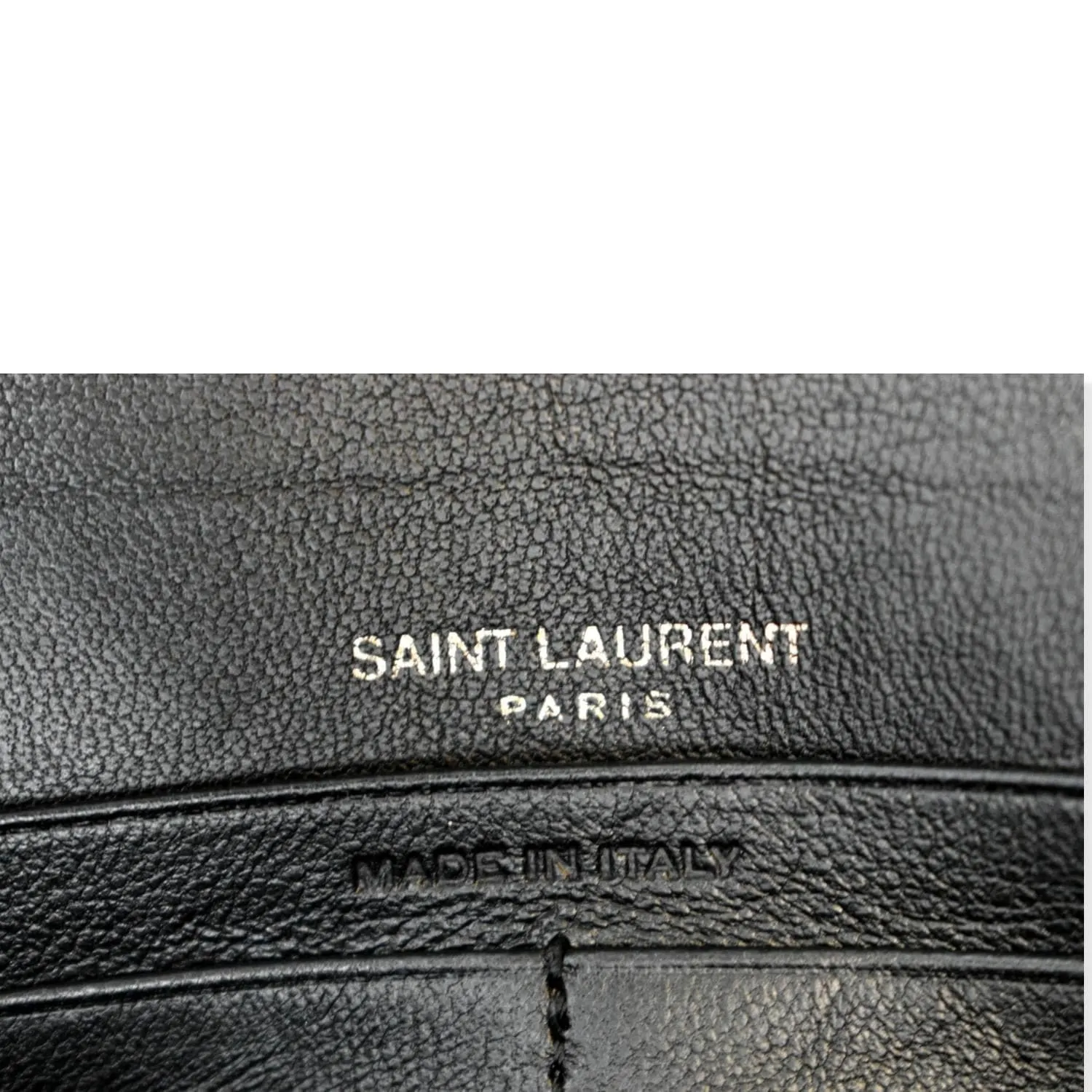 YVES SAINT LAURENT Becky Quilted Leather Crossbody Chain Bag Black