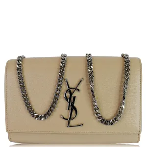 YVES SAINT LAURENT Kate Medium Leather Crossbody Bag Beige