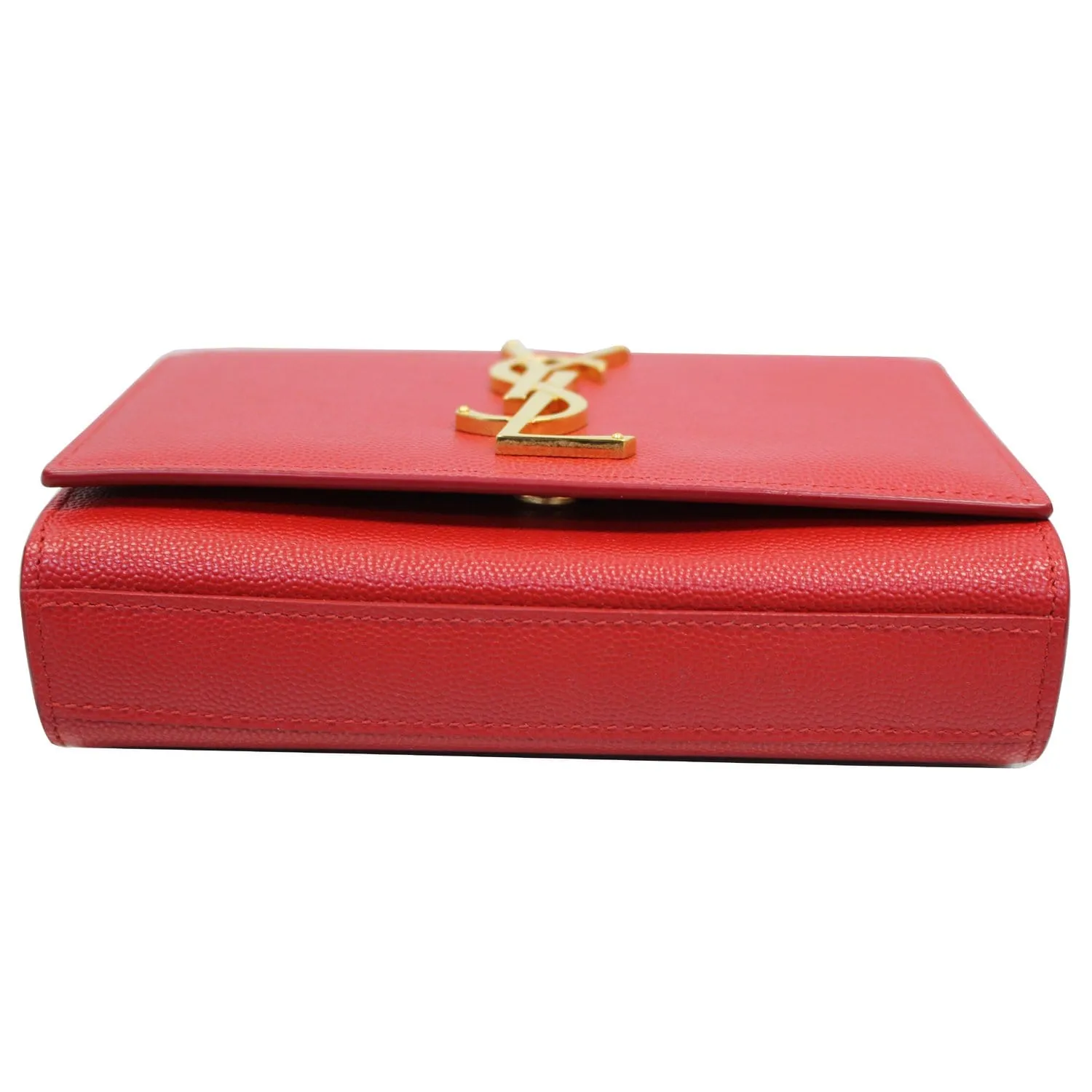 YVES SAINT LAURENT Kate Small Grain De Poudre Crossbody Bag Red