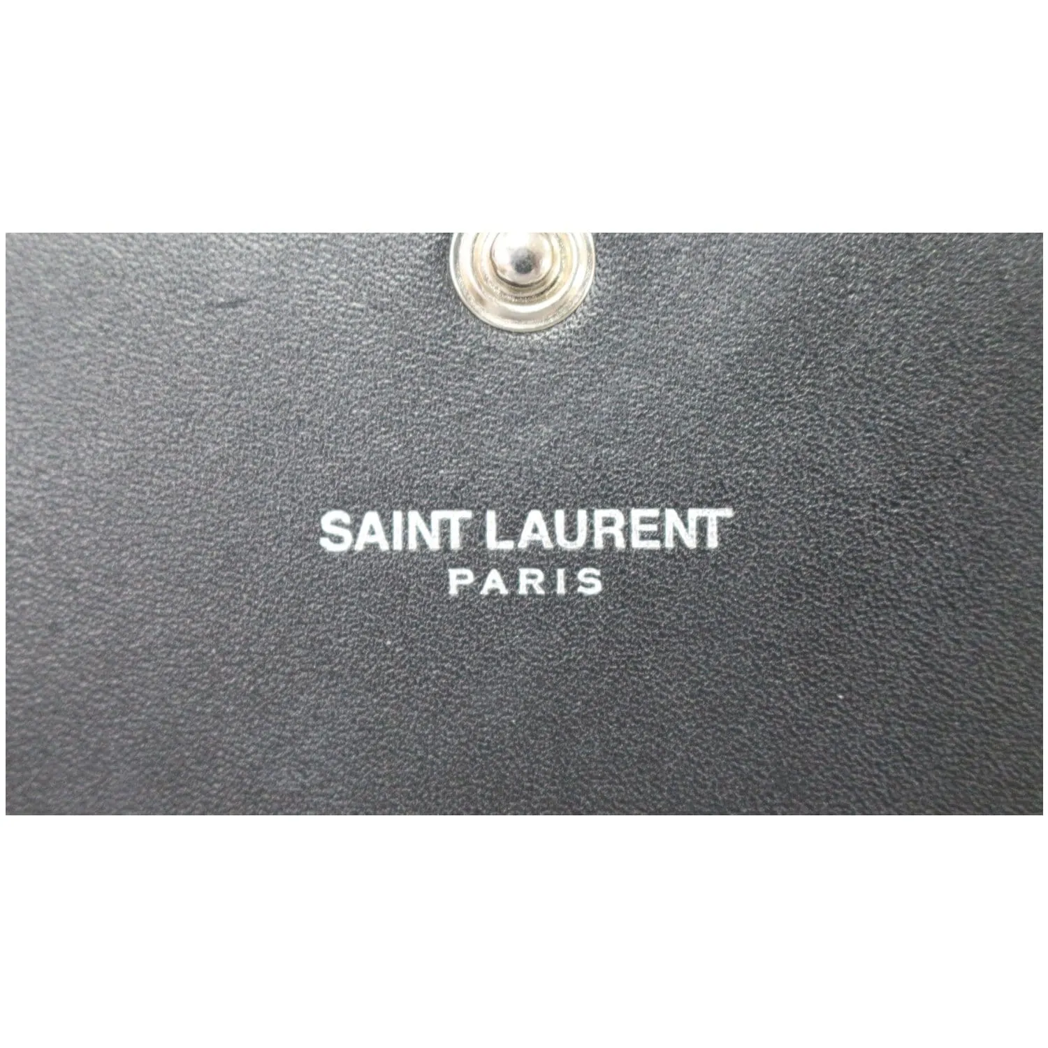 YVES SAINT LAURENT Kate Stars Leather Chain Clutch Crossbody Bag Black