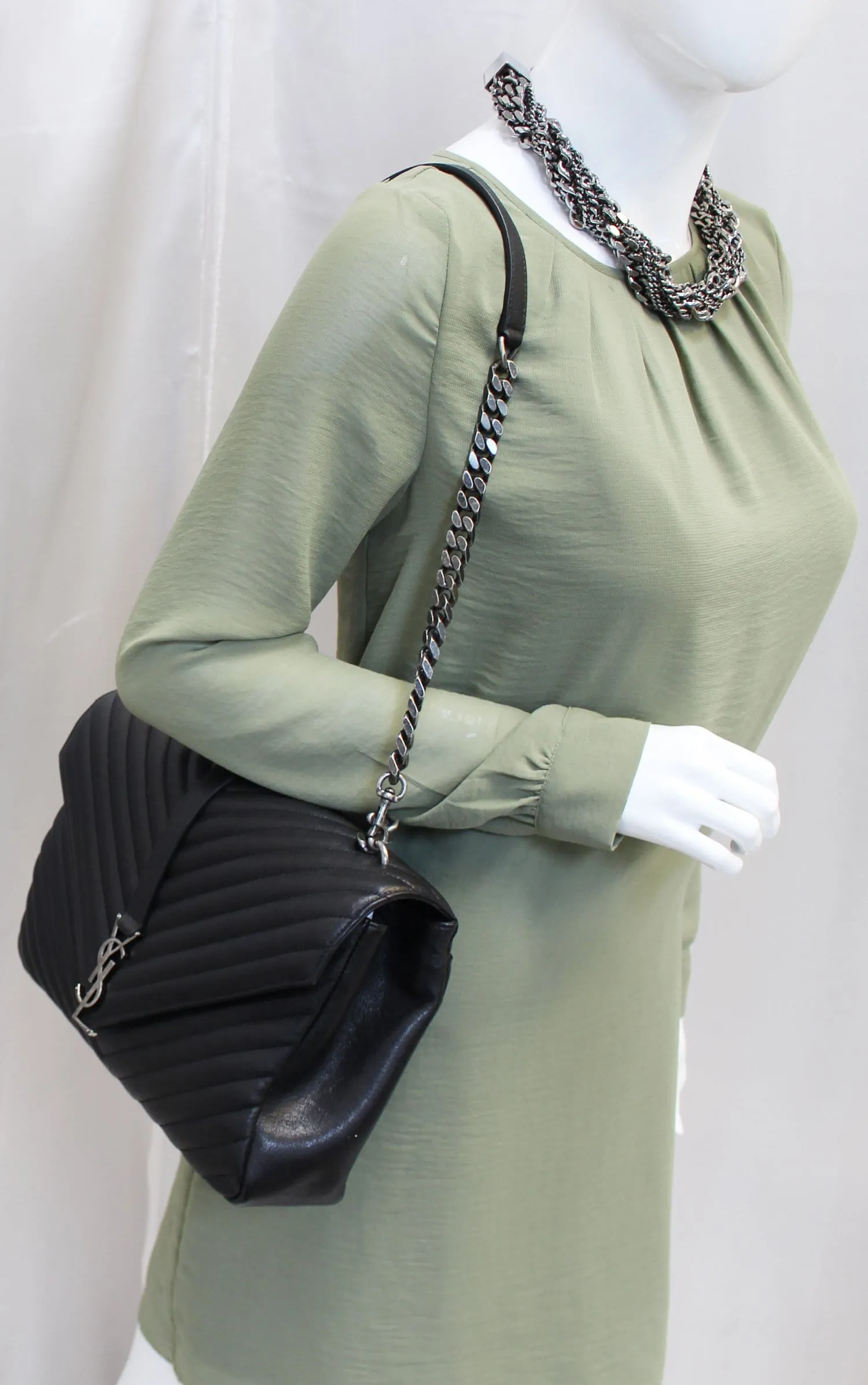 YVES Saint Laurent Large Monogram Envelope Chain Shoulder Bag